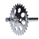 Tretwelle Fast Arrow 28 Zähne Chrom